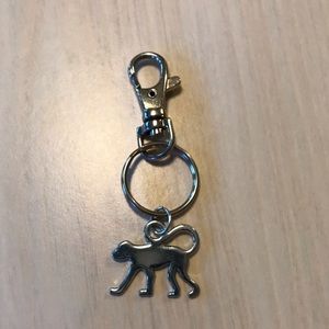 Kipling Metal Monkey Keychain Purse Charm Clip